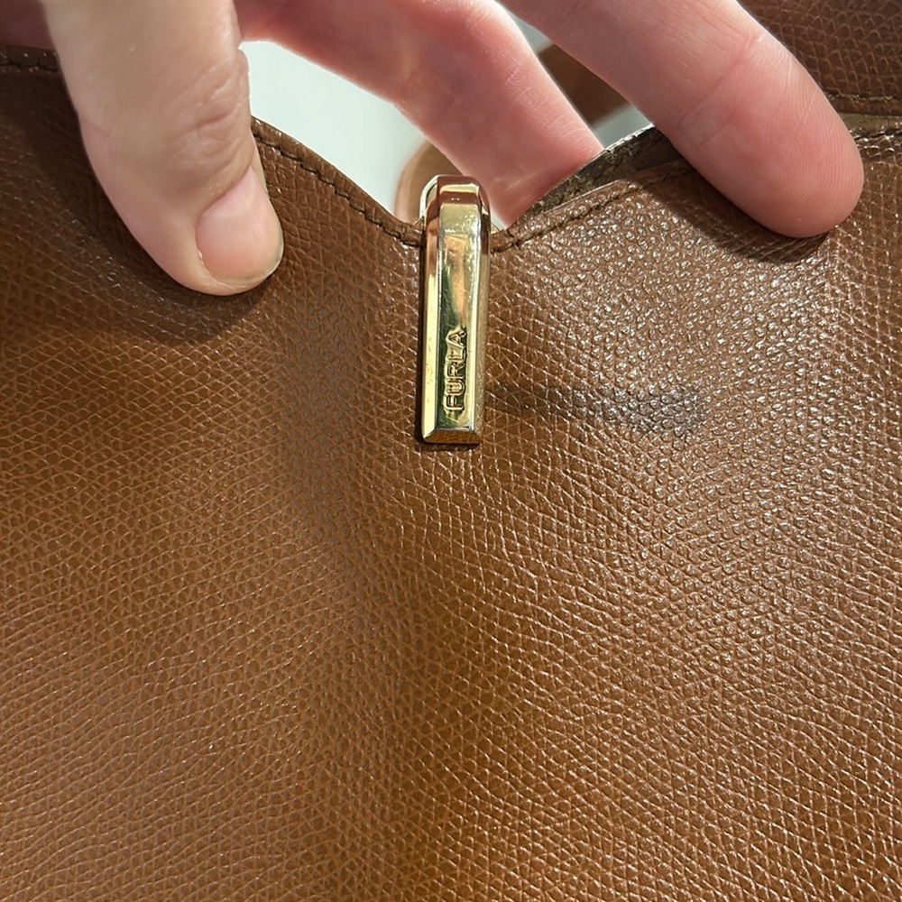 Furla Cognac Ribbon M Hobo Bag, RTR - Picture 4 of 10